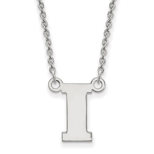 14kw University of Iowa Small I Pendant w/Necklace