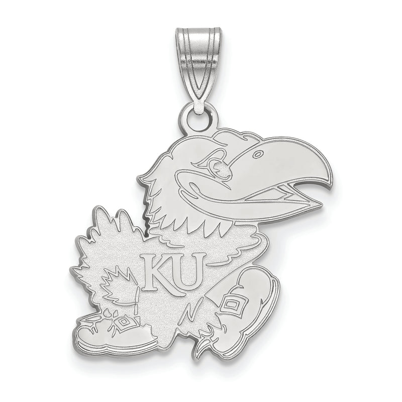 10kw University of Kansas Large Right Jayhawk Pendant