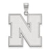 14kw University of Nebraska XL Letter N  Pendant