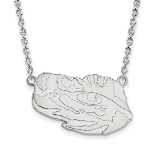 14kw Louisiana State University Large Tiger Head Pendant w/Necklace