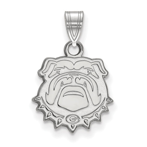 14kw University of Georgia Small Bulldog Face Pendant