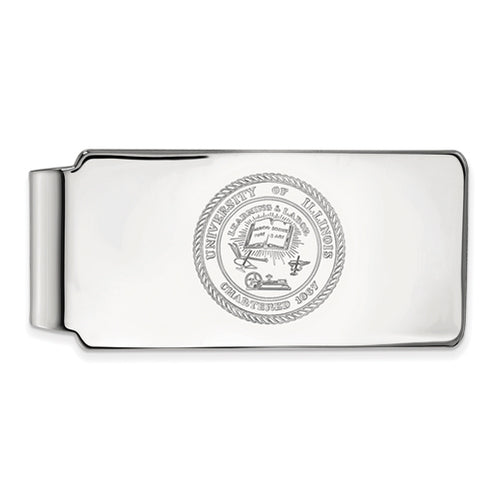 14kw University of Illinois Crest Money Clip