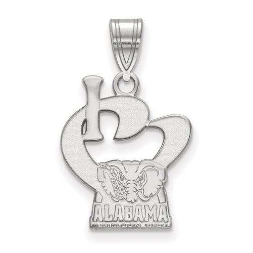 SS University of Alabama Large I Heart Elephant Pendant