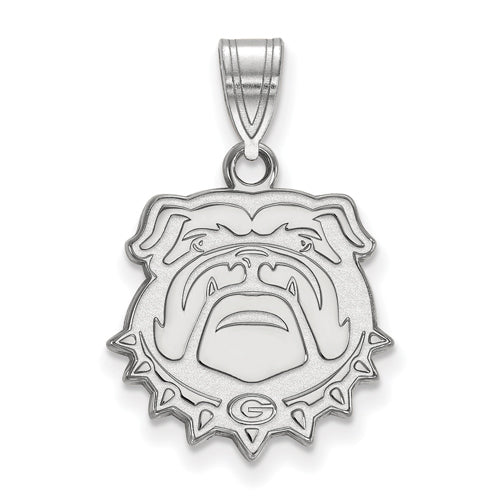 14kw University of Georgia Medium Bulldog Face Pendant