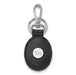 SS University of Pittsburgh Black Leather Oval Key Chain