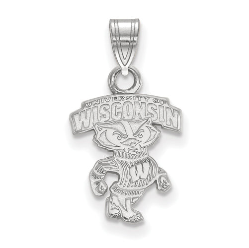 10kw University of Wisconsin Small "WISCONSIN" Bucky Pendant