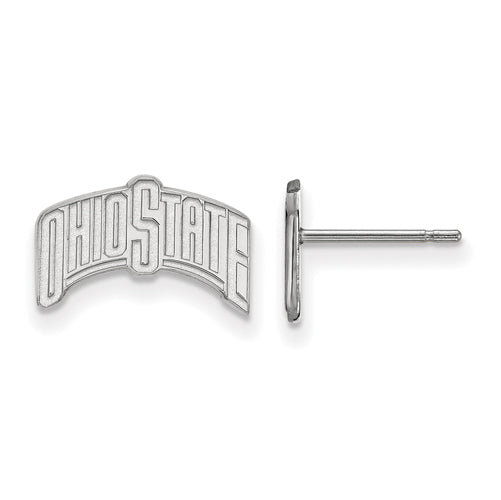 14kw Ohio State U Small "OHIO STATE" Post Earrings
