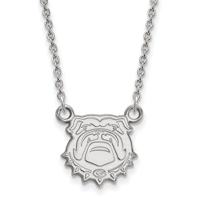 10kw University of Georgia Small Bulldog Face Pendant w/Necklace