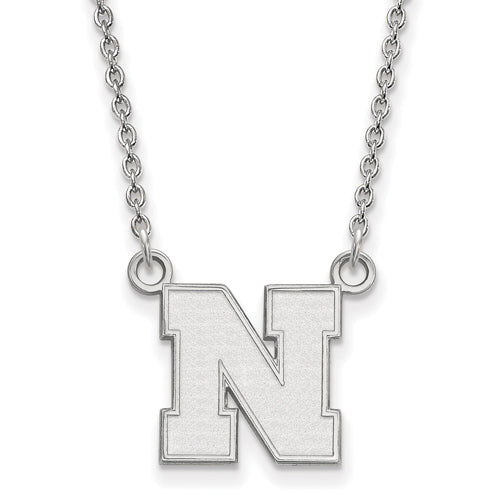 14kw University of Nebraska Small Letter N  Necklace