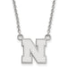 14kw University of Nebraska Small Letter N  Necklace