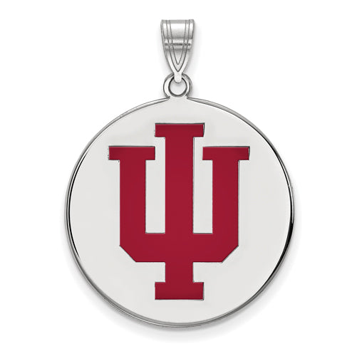 SS Indiana University XL Enamel Disc Pendant