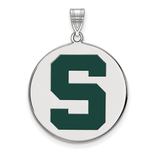 SS Michigan State University XL Enamel Disc Pendant