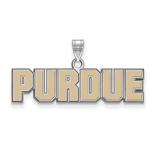 SS Purdue Small Enamel Pendant