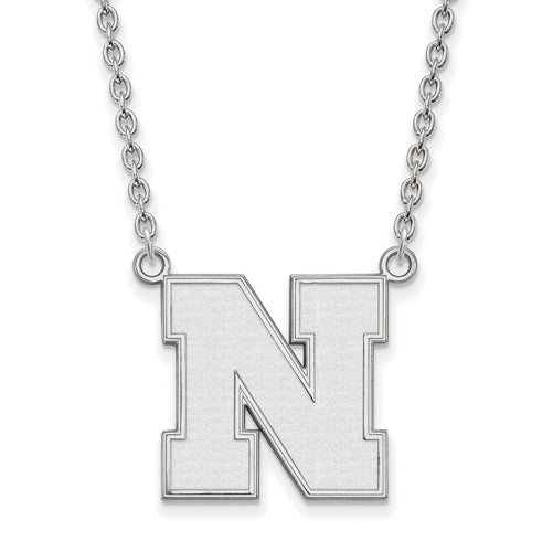 14kw University of Nebraska Large Letter N  Necklace