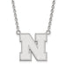14kw University of Nebraska Large Letter N  Necklace