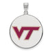 SS Virginia Tech XL Enamel VT Logo Disc Pendant