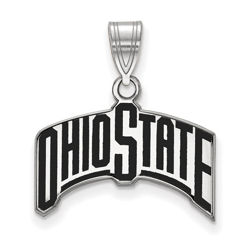 SS Ohio State U Large Enamel "OHIO STATE" Pendant