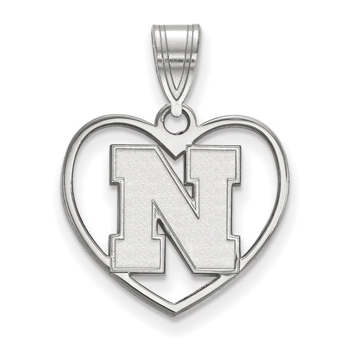 SS University of Nebraska Pendant in Heart