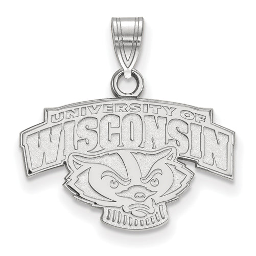 14kw University of Wisconsin Small Alt "WISCONSIN" Badger Pendant