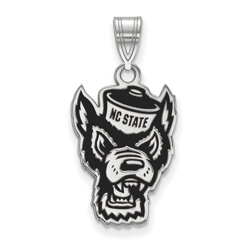 SS North Carolina State University Large Enamel Wolf Pendant