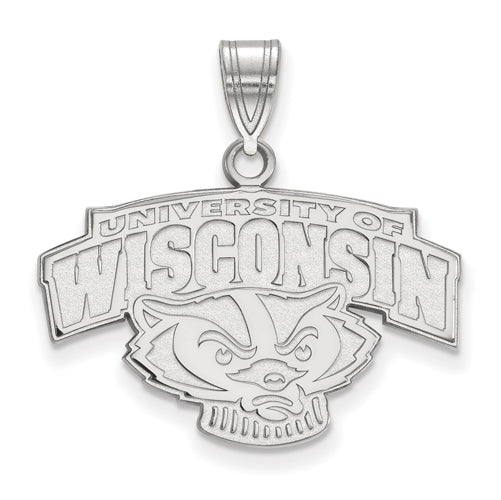 14kw University of Wisconsin Medium Alt "WISCONSIN" Badger Pendant