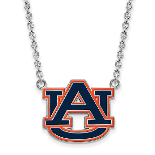 SS Auburn University Large Enamel Pendant w/Necklace