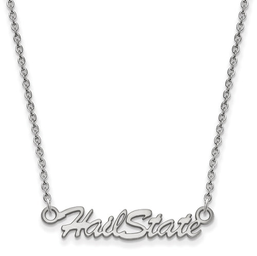 SS Mississippi State University Small Hail State Script Necklace