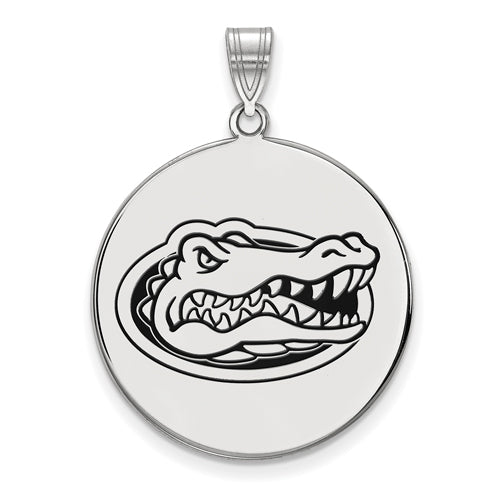 SS University of Florida XL Gator Enameled Disc Pendant