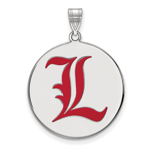 SS University of Louisville Large Enamel Disc Pendant