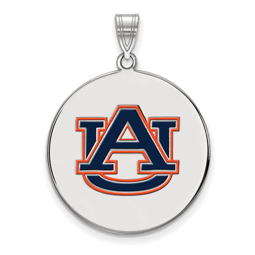 SS Auburn University XL Enameled Disc Pendant