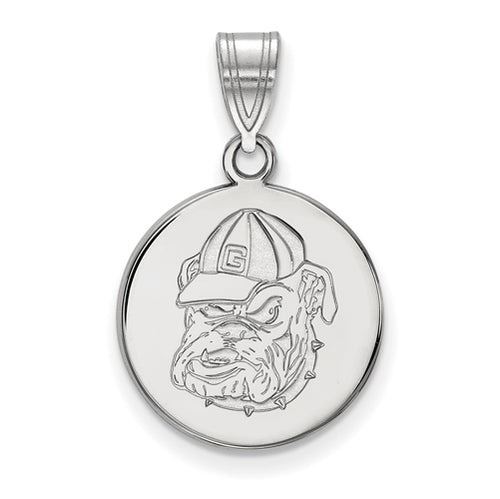 SS University of Georgia Medium Bulldog Disc Pendant