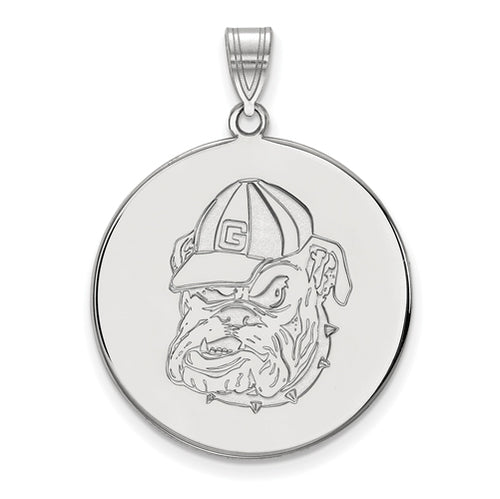 14kw University of Georgia XL Bulldog Disc Pendant