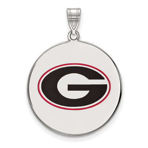 SS University of Georgia XL Enameled Pendant