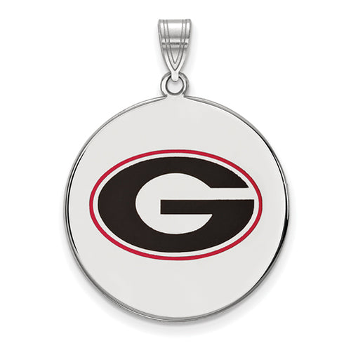 SS University of Georgia XL Enameled Pendant