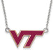 SS Virginia Tech Small Enamel VT Logo Pendant w/Necklace