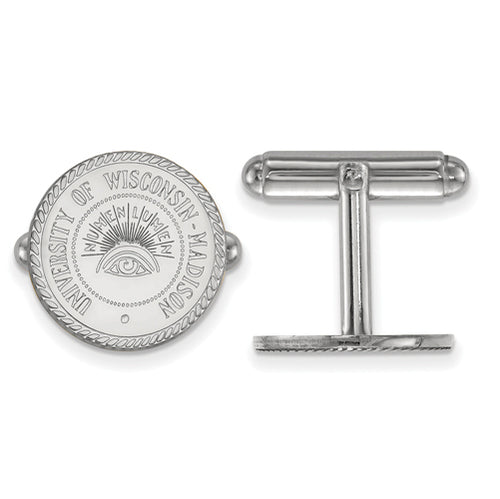 SS University of Wisconsin Crest Cuff Links