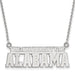 10k White Gold The Univ of Alabama Large Pendant 18 inch Necklace