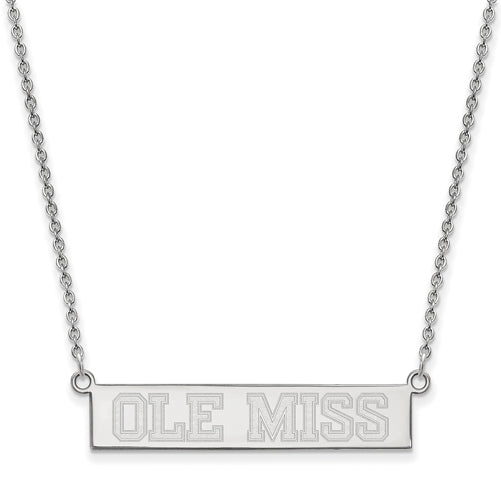 SS University  of Mississippi Small Bar Necklace Ole MIss