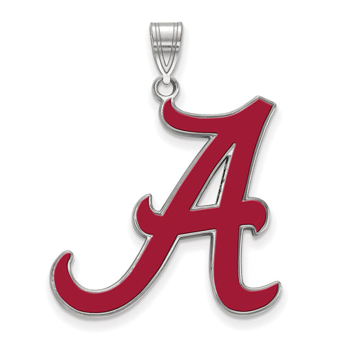 SS University of Alabama Letter A XL Enameled Pendant