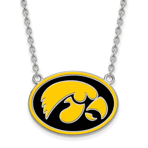 SS University of Iowa Enamel Pendant w/Necklace