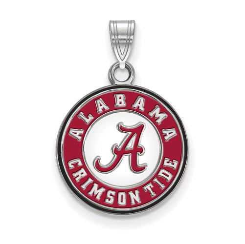 SS Univ of Alabama Crimson Tide Medium Enameled Disc Pendant