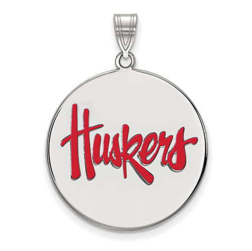 SS University of Nebraska XL Enamel Disc Pendant