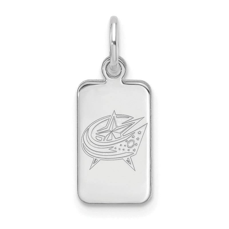 Sterling Silver NHL Columbus Blue Jackets Tag Pendant