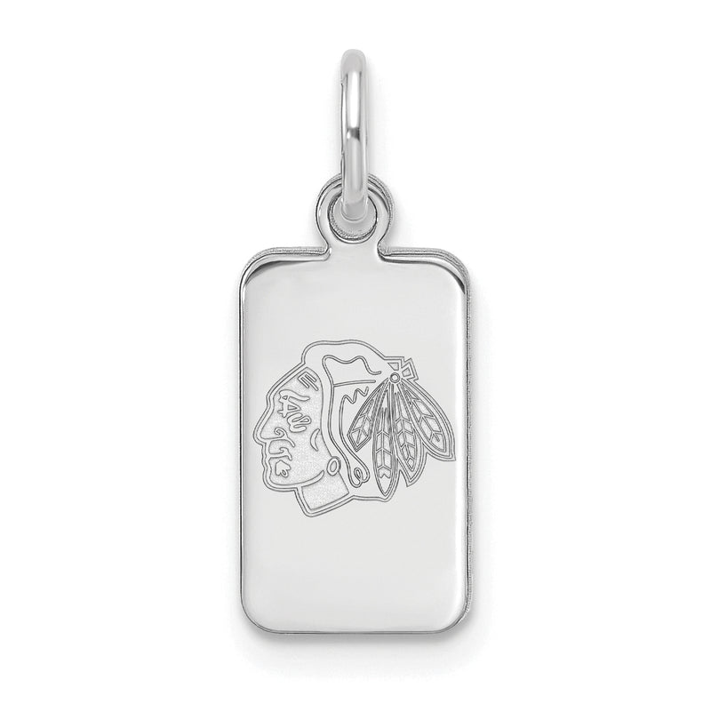 Sterling Silver NHL Chicago Blackhawks Tag Pendant