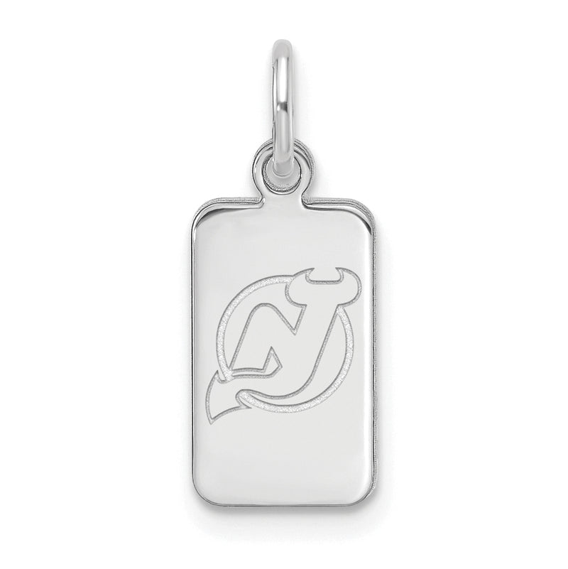 Sterling Silver NHL New Jersey Devils Tag Pendant