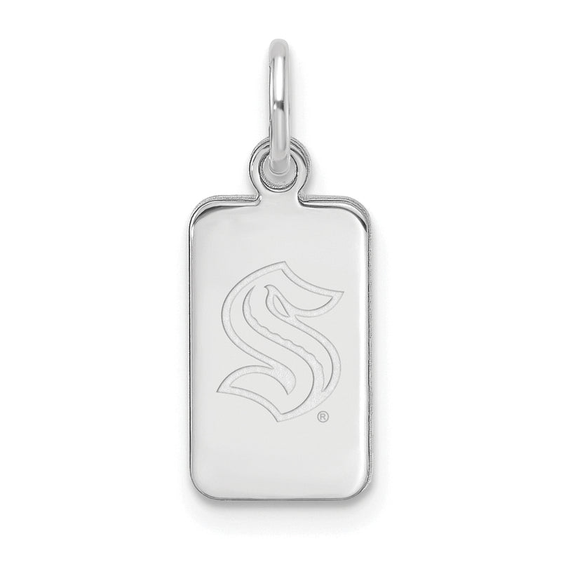 Sterling Silver NHL Seattle Kraken Tag Pendant