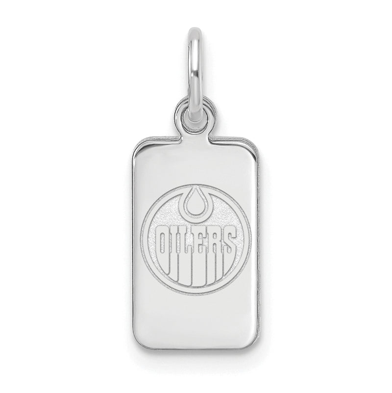 Sterling Silver NHL Edmonton Oilers Tag Pendant