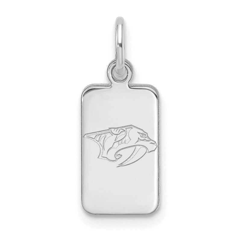 Sterling Silver NHL Nashville Predators Tag Pendant