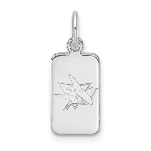 Sterling Silver NHL San Jose Sharks Tag Pendant