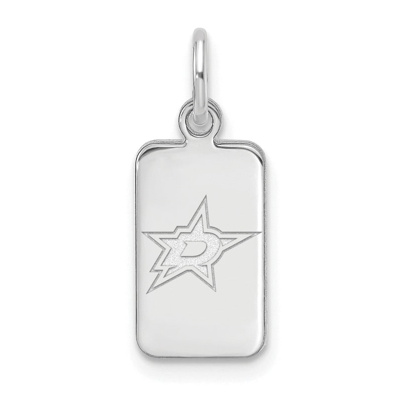 Sterling Silver NHL Dallas Stars Tag Pendant